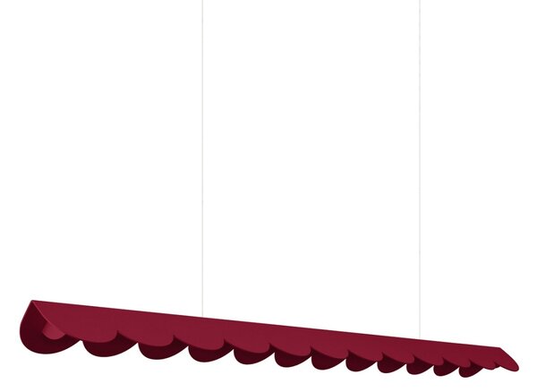 Κρεμαστό φωτιστικό LED Biscuit, Μπορντό, 3000K, 131x13x200 cm
