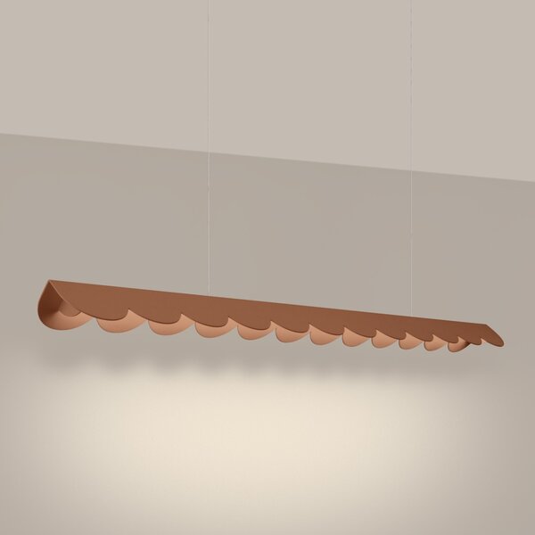 Κρεμαστό φωτιστικό LED Biscuit, Μόκα, 3000K, 131x13x200 cm