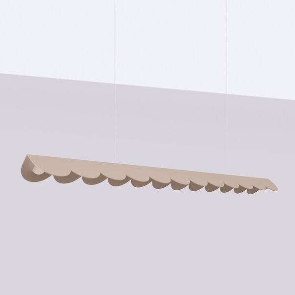 Κρεμαστό φωτιστικό LED Biscuit, Taupe, 3000K, 131x13x200 cm