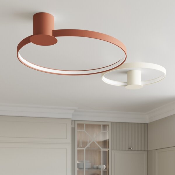 Πλαφονιέρα LED Rio 55, Κόκκινη, 4000K, 55x61x13 cm