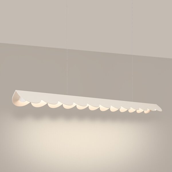 Κρεμαστό φωτιστικό LED Biscuit, Μπεζ, 3000K, 131x13x200 cm