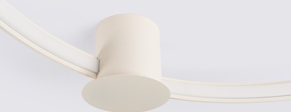 Πλαφονιέρα LED Rio 55, Μπεζ, 4000K, 55x61x13 cm