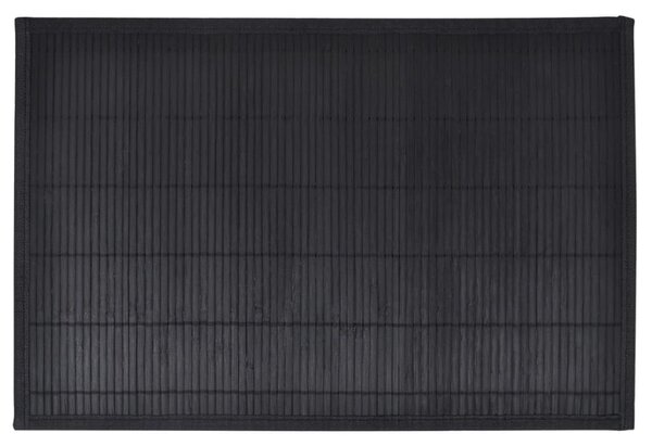 242109 6 Bamboo Placemats 30 x 45 cm Black