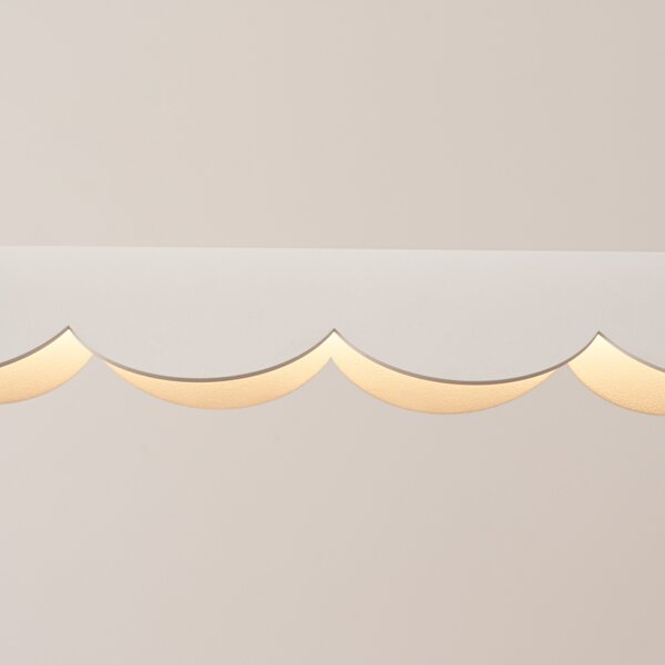 Κρεμαστό φωτιστικό LED Biscuit, Μπεζ, 3000K, 131x13x200 cm