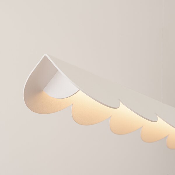 Κρεμαστό φωτιστικό LED Biscuit, Μπεζ, 3000K, 131x13x200 cm