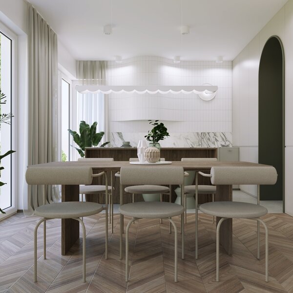 Κρεμαστό φωτιστικό LED Biscuit, Λευκό, 4000K, 131x13x200 cm