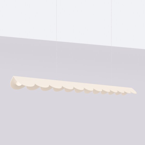 Κρεμαστό φωτιστικό LED Biscuit, Μπεζ, 3000K, 131x13x200 cm