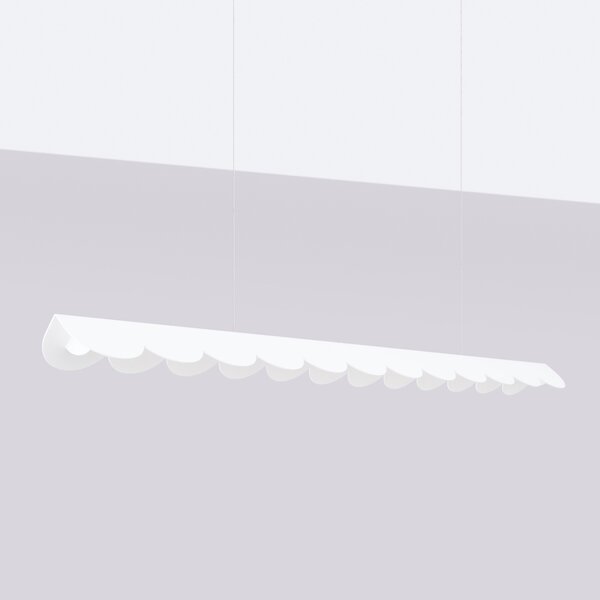 Κρεμαστό φωτιστικό LED Biscuit, Λευκό, 4000K, 131x13x200 cm