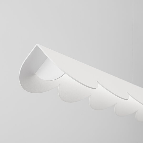 Κρεμαστό φωτιστικό LED Biscuit, Λευκό, 4000K, 131x13x200 cm