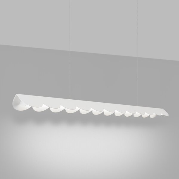 Κρεμαστό φωτιστικό LED Biscuit, Λευκό, 4000K, 131x13x200 cm
