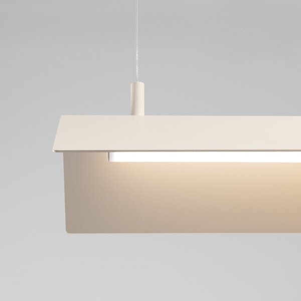 Κρεμαστό φωτιστικό LED Elva, Μπεζ, 4000K, 150x27.5x200 cm