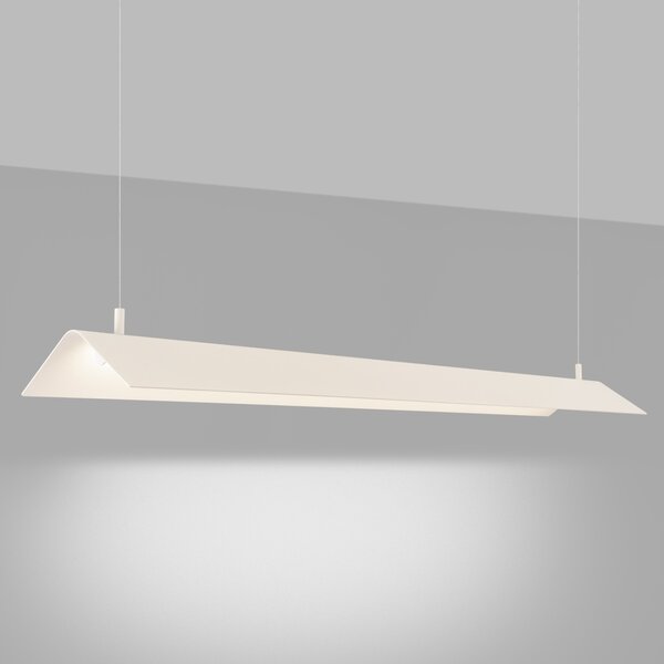 Κρεμαστό φωτιστικό LED Elva, Μπεζ, 4000K, 150x27.5x200 cm