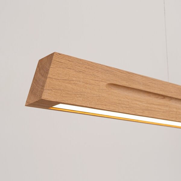 Κρεμαστό φωτιστικό LED Skog, Δρυς, 4000K, 150x5.5x210 cm