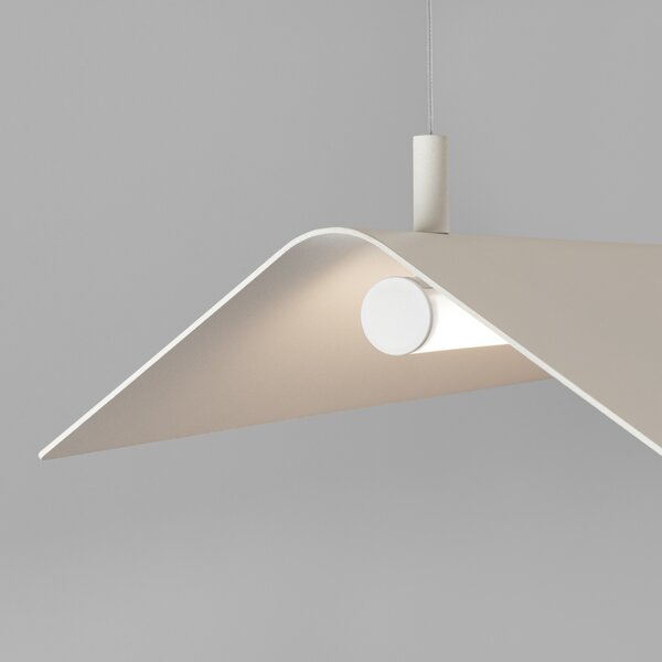 Κρεμαστό φωτιστικό LED Elva, Μπεζ, 4000K, 150x27.5x200 cm