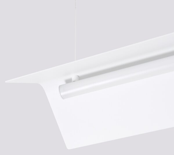 Κρεμαστό φωτιστικό LED Elva, Λευκό, 4000K, 150x27.5x200 cm