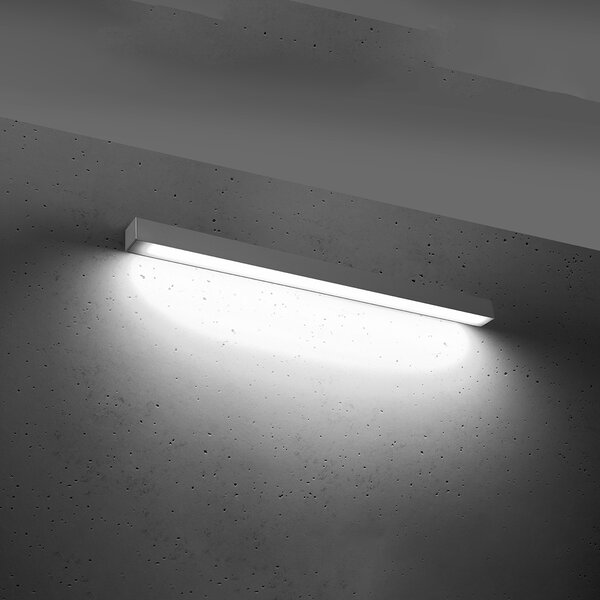 Φωτιστικό τοίχου LED Pinne, Γκρι, 4000K, 90x6x6 cm