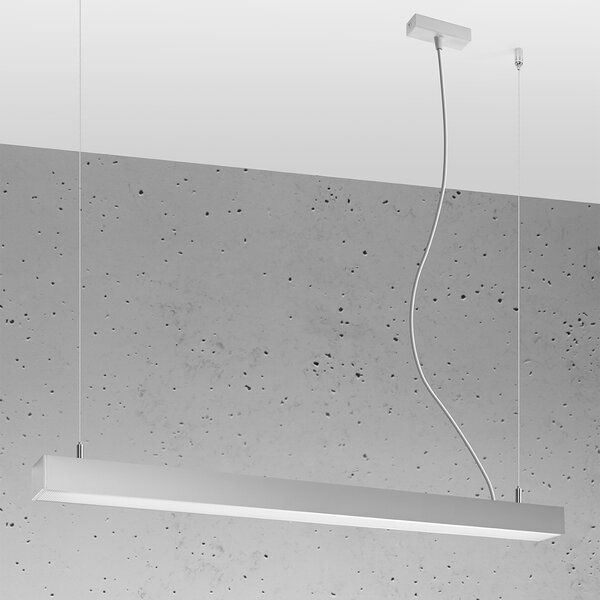 Κρεμαστό φωτιστικό LED Pinne, Γκρι, 3000K, 90x6x150 cm