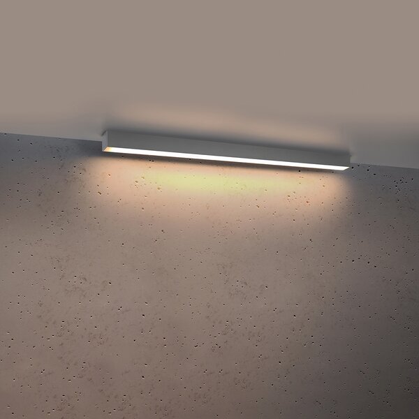 Πλαφονιέρα LED Pinne, Γκρι, 3000K, 90x6x6 cm