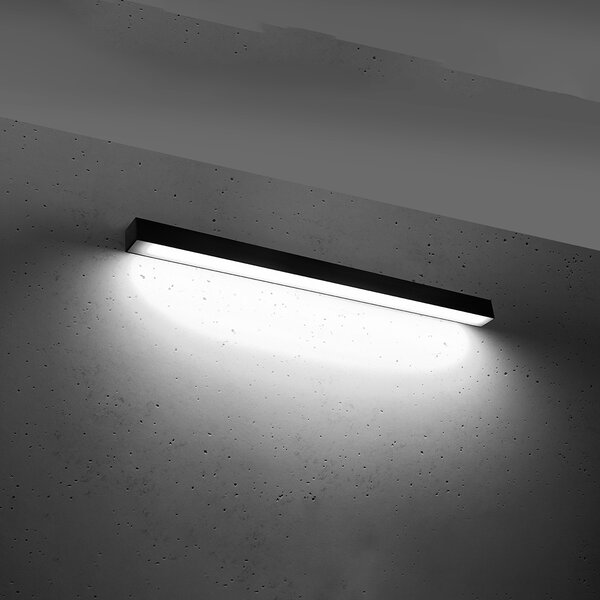 Φωτιστικό τοίχου LED Pinne, Μαύρο, 4000K, 90x6x6 cm
