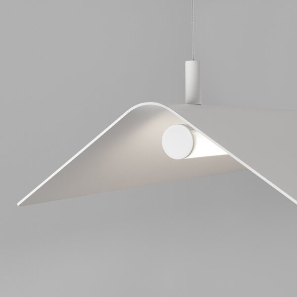Κρεμαστό φωτιστικό LED Elva, Λευκό, 4000K, 150x27.5x200 cm