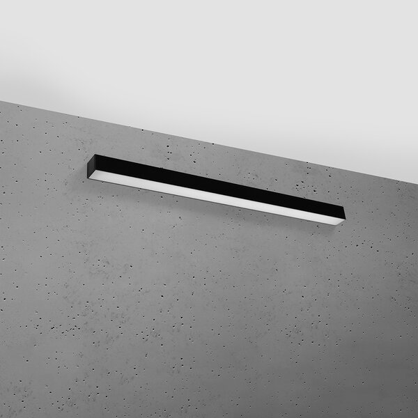 Φωτιστικό τοίχου LED Pinne, Μαύρο, 4000K, 90x6x6 cm