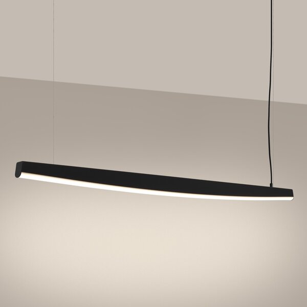 Κρεμαστό φωτιστικό LED Jorun 150, Μαύρο, 3000K, 150x3x210 cm