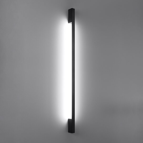 Φωτιστικό τοίχου LED Sappo, Μαύρο, 4000K, 4x6.5x150 cm