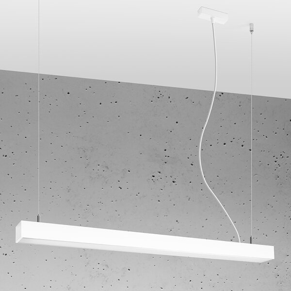 Κρεμαστό φωτιστικό LED Pinne, Λευκό, 4000K, 90x6x150 cm