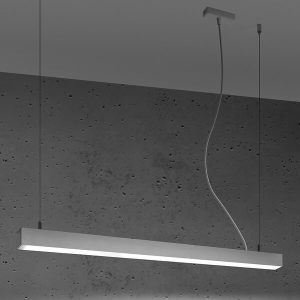 Κρεμαστό φωτιστικό LED Pinne, Λευκό, 4000K, 90x6x150 cm