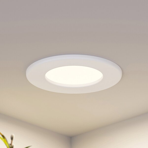 PRIOS Φωτιστικό εσοχής Prios LED Cadance, λευκό, 12 cm, σετ των 10, CCT, ρυθμιζόμενος, Λευκό, Μπάνιο, Αλουμίνιο, σύγχρονο, Φωτιστικά εσοχής στρογγυλά