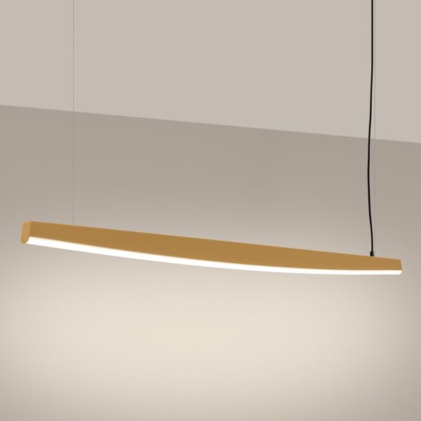 Κρεμαστό φωτιστικό LED Jorun 150, Χρυσό, 3000K, 150x3x210 cm