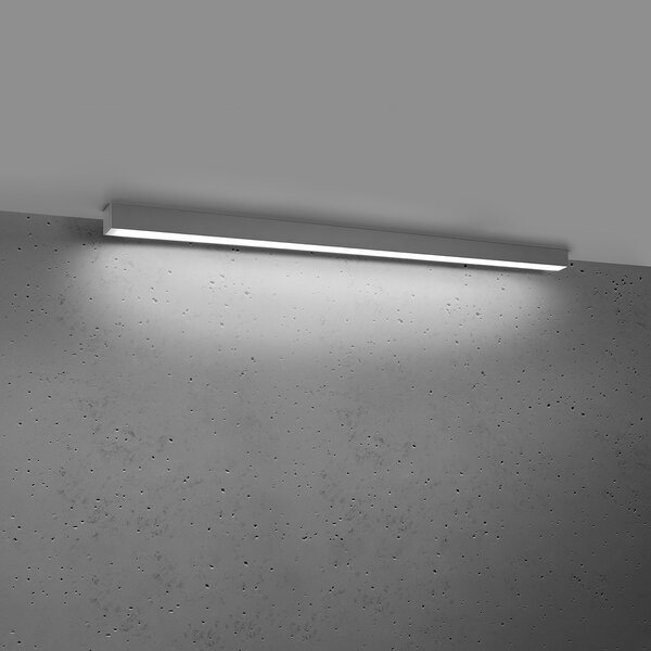 Πλαφονιέρα LED Pinne, Γκρι, 4000K, 118x6x6 cm