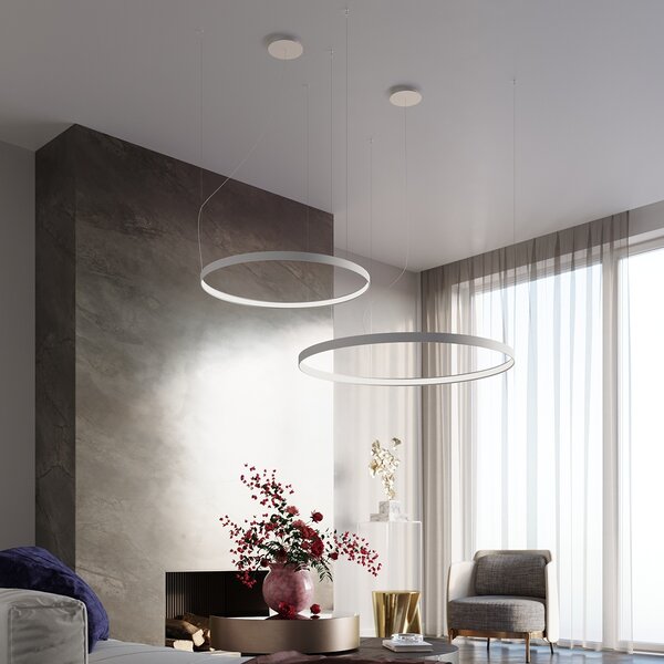 Πολυέλαιος LED Rio, Λευκός, 3000K, 55x55x150 cm