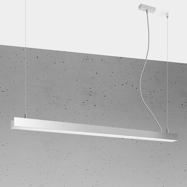 Κρεμαστό φωτιστικό LED Pinne, Γκρι, 4000K, 118x6x150 cm