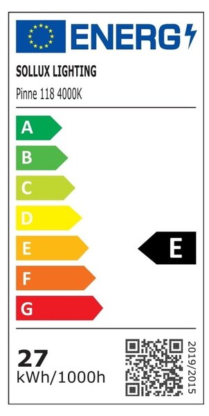 Πλαφονιέρα LED Pinne, Μαύρη, 4000K, 118x6x6 cm