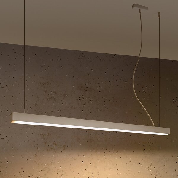 Κρεμαστό φωτιστικό LED Pinne, Λευκό, 3000K, 118x6x150 cm
