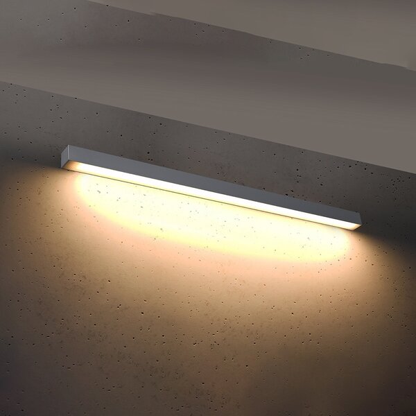Φωτιστικό τοίχου LED Pinne, Γκρι, 3000K, 118x6x6 cm