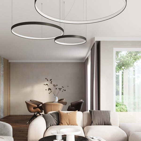 Πολυέλαιος LED Rio, Μαύρος, 3000K, 55x55x150 cm