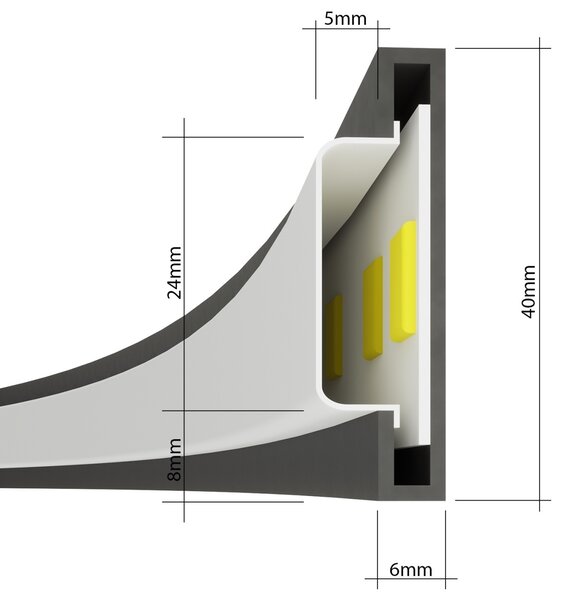 Πλαφονιέρα LED Rio, Χρυσή, 3000K, 55x62x12.5 cm
