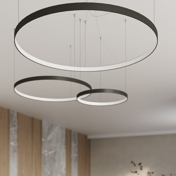 Πολυέλαιος LED Rio, Μαύρος, 3000K, 55x55x150 cm