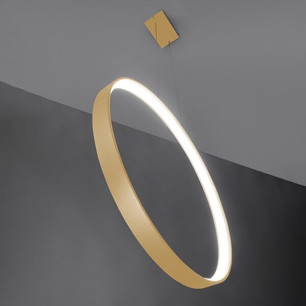 Κρεμαστό φωτιστικό LED Rio, Χρυσό, 4000K, 55x16x150 cm