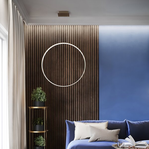 Κρεμαστό φωτιστικό LED Rio, Χρυσό, 4000K, 55x16x150 cm