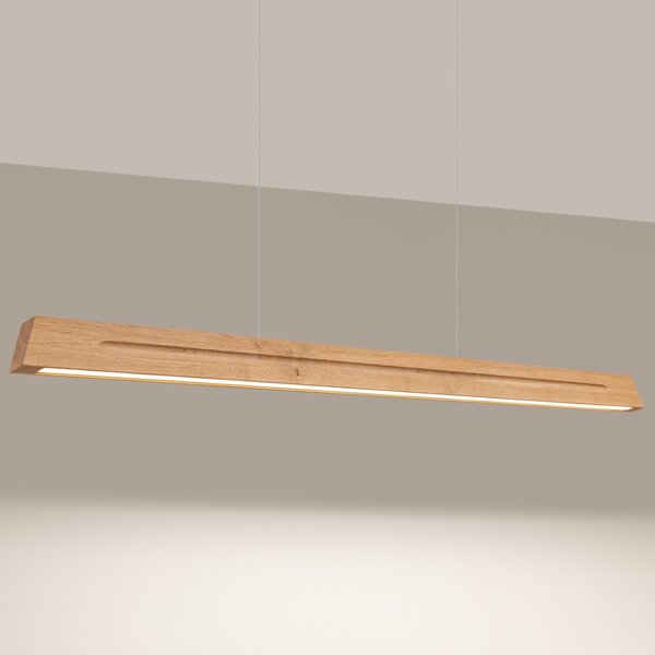 Κρεμαστό φωτιστικό LED Skog, Δρυς, 4000K, 150x5.5x210 cm