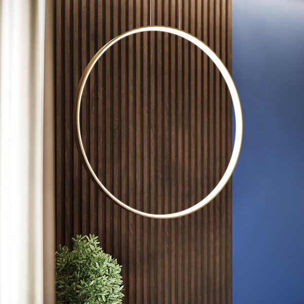 Κρεμαστό φωτιστικό LED Rio, Χρυσό, 3000K, 110x16x150 cm