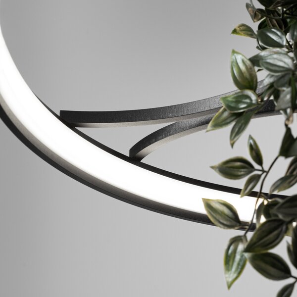 Πολυέλαιος LED Rio Bio 78, Μαύρος, 4000K, 78x78x200 cm