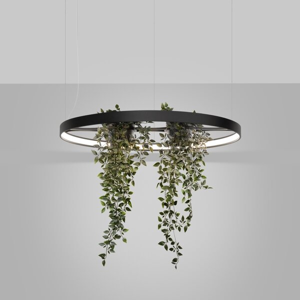 Πολυέλαιος LED Rio Bio 78, Μαύρος, 4000K, 78x78x200 cm