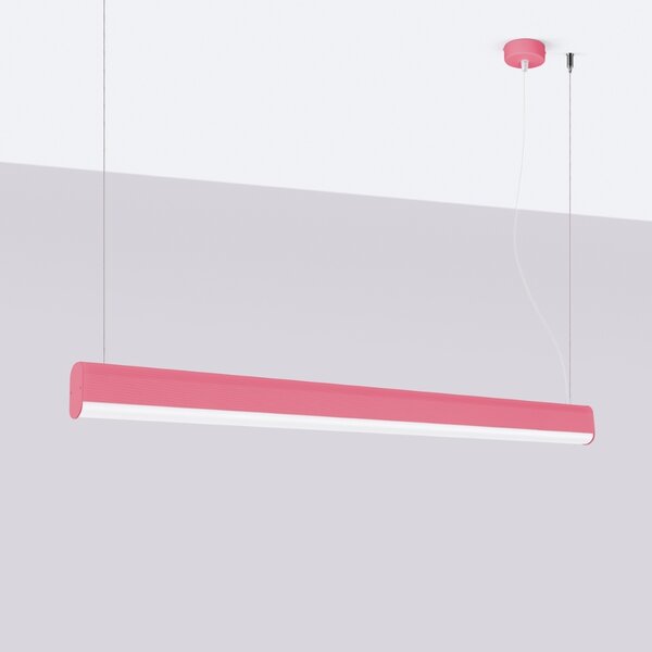 Κρεμαστό φωτιστικό LED Farge, Ροζ, 3000K, 120x8x150 cm