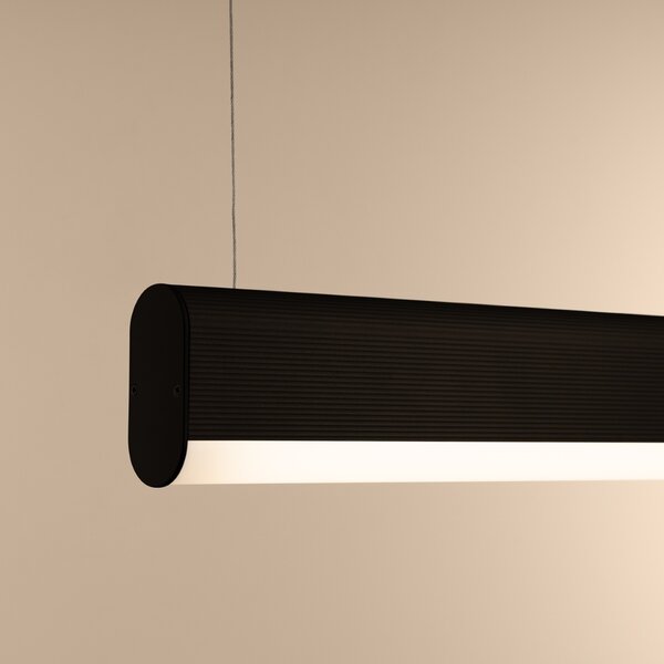 Κρεμαστό φωτιστικό LED Farge, Μαύρο, 3000K, 120x8x150 cm