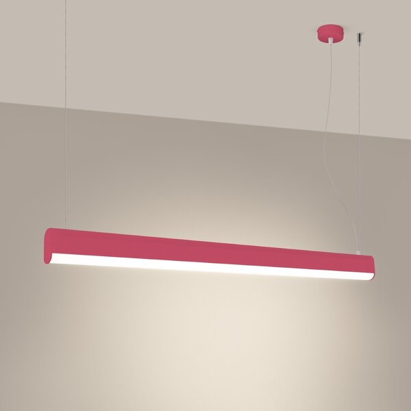 Κρεμαστό φωτιστικό LED Farge, Ροζ, 3000K, 120x8x150 cm