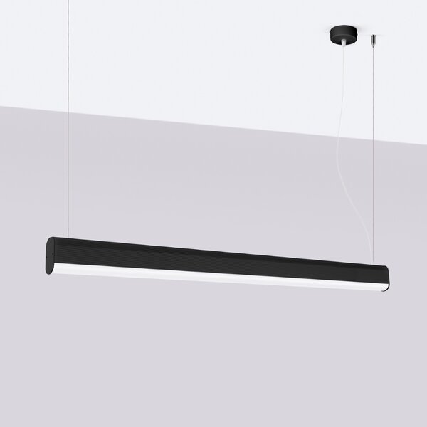 Κρεμαστό φωτιστικό LED Farge, Μαύρο, 3000K, 120x8x150 cm